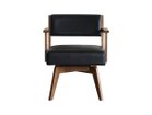 【イージーライフ/Easy Life / GOODS】のCAIN CHAIR / カイン 回転チェア 肘付(ウォールナット材) 張地:PVCブラック、座面カバー:不要|ID: prp329100004967966 ipo3291000000037261590