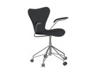 【フリッツ ハンセン/FRITZ HANSEN / GOODS】のSERIES 7 / セブンチェア フルパディング アームチェア キャスター付き回転ベース 3217 張地:1173 グレー(クリスチャンハウン)、フレーム:クローム仕上、キャスターキャップ:クローム仕|ID: prp329100004968101 ipo3291000000037262052