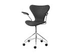 【フリッツ ハンセン/FRITZ HANSEN / GOODS】のSERIES 7 / セブンチェア フルパディング アームチェア キャスター付き回転ベース 3217 フレーム:クローム仕上、キャスターキャップ:クローム仕上|ID: prp329100004968101 ipo3291000000037262055