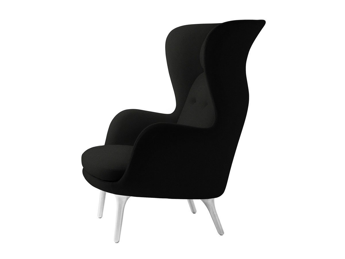 【フリッツ ハンセン/FRITZ HANSEN / GOODS】のRO / ロオチェア ラウンジチェア サテン仕上アルミ製ベース JH1 インテリア・キッズ・メンズ・レディースファッション・服の通販 founy(ファウニー) 　クッション　Cushion, Throw Pillow　グラス　Glass, Eyewear　サテン　Satin, Glossy Fabric　テーブル　Table, Dining Table　ファブリック　Fabric, Textile　フォルム　Silhouette, Form　フォーム　Form　おすすめ　Recommended / Our Picks　ホーム・キャンプ・アウトドア・お取り寄せ　Home Living / Home & Lifestyle / Camping Gear / Outdoor Camping　家具・インテリア　Home Furniture & Interior. Stylish & Functional Living Spaces　チェア・椅子　Seating & Chairs　ラウンジチェア・リクライナー　Lounge Chairs / Recliners　張地:1175 ブラックユニ(クリスチャンハウン)|ID: prp329100004968382 ipo3291000000037262953