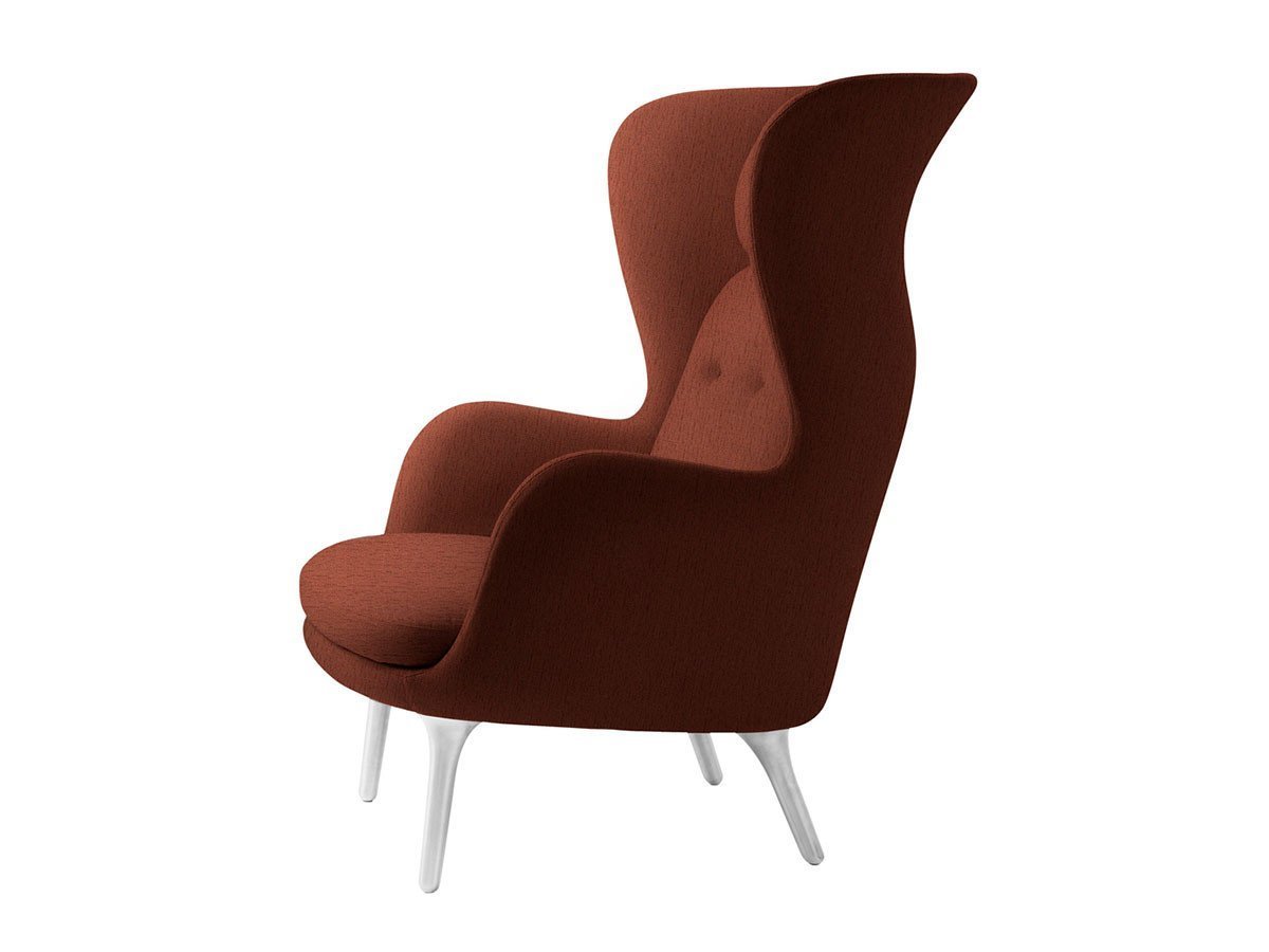 【フリッツ ハンセン/FRITZ HANSEN / GOODS】のRO / ロオチェア ラウンジチェア サテン仕上アルミ製ベース JH1 インテリア・キッズ・メンズ・レディースファッション・服の通販 founy(ファウニー) 　クッション　Cushion, Throw Pillow　グラス　Glass, Eyewear　サテン　Satin, Glossy Fabric　テーブル　Table, Dining Table　ファブリック　Fabric, Textile　フォルム　Silhouette, Form　フォーム　Form　おすすめ　Recommended / Our Picks　ホーム・キャンプ・アウトドア・お取り寄せ　Home Living / Home & Lifestyle / Camping Gear / Outdoor Camping　家具・インテリア　Home Furniture & Interior. Stylish & Functional Living Spaces　チェア・椅子　Seating & Chairs　ラウンジチェア・リクライナー　Lounge Chairs / Recliners　張地:1133 オレンジ(クリスチャンハウン)|ID: prp329100004968382 ipo3291000000037262967