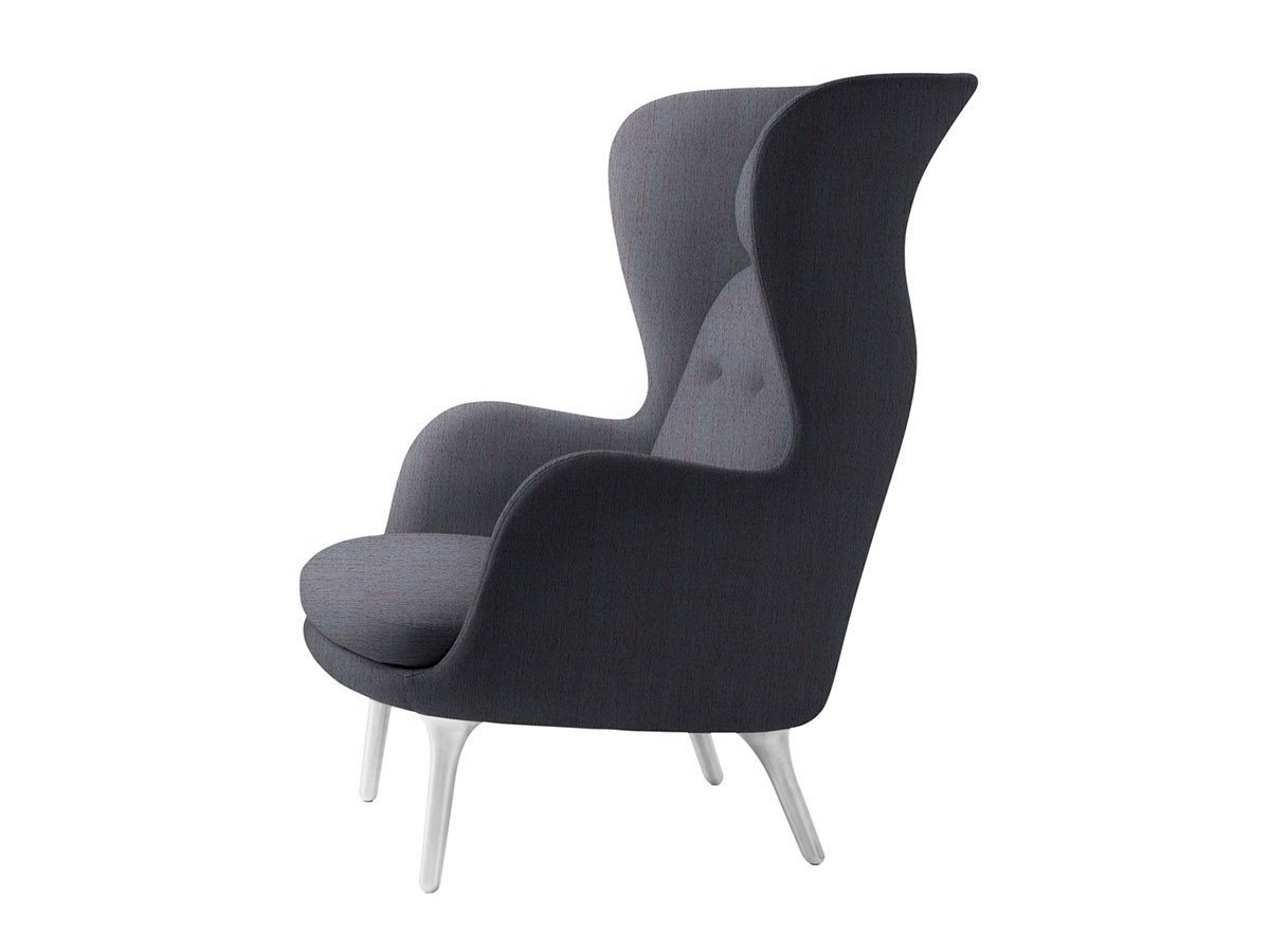 【フリッツ ハンセン/FRITZ HANSEN / GOODS】のRO / ロオチェア ラウンジチェア サテン仕上アルミ製ベース JH1 インテリア・キッズ・メンズ・レディースファッション・服の通販 founy(ファウニー) 　クッション　Cushion, Throw Pillow　グラス　Glass, Eyewear　サテン　Satin, Glossy Fabric　テーブル　Table, Dining Table　ファブリック　Fabric, Textile　フォルム　Silhouette, Form　フォーム　Form　おすすめ　Recommended / Our Picks　ホーム・キャンプ・アウトドア・お取り寄せ　Home Living / Home & Lifestyle / Camping Gear / Outdoor Camping　家具・インテリア　Home Furniture & Interior. Stylish & Functional Living Spaces　チェア・椅子　Seating & Chairs　ラウンジチェア・リクライナー　Lounge Chairs / Recliners　張地:1150 オレンジ / ブルー(クリスチャンハウン)|ID: prp329100004968382 ipo3291000000037262973