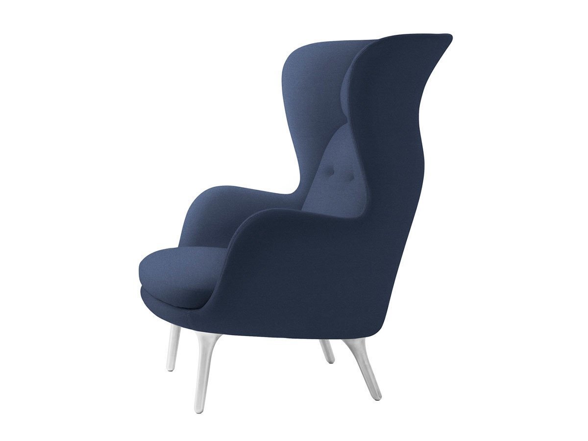 【フリッツ ハンセン/FRITZ HANSEN / GOODS】のRO / ロオチェア ラウンジチェア サテン仕上アルミ製ベース JH1 インテリア・キッズ・メンズ・レディースファッション・服の通販 founy(ファウニー) 　クッション　Cushion, Throw Pillow　グラス　Glass, Eyewear　サテン　Satin, Glossy Fabric　テーブル　Table, Dining Table　ファブリック　Fabric, Textile　フォルム　Silhouette, Form　フォーム　Form　おすすめ　Recommended / Our Picks　ホーム・キャンプ・アウトドア・お取り寄せ　Home Living / Home & Lifestyle / Camping Gear / Outdoor Camping　家具・インテリア　Home Furniture & Interior. Stylish & Functional Living Spaces　チェア・椅子　Seating & Chairs　ラウンジチェア・リクライナー　Lounge Chairs / Recliners　張地:1153 ブルーユニ(クリスチャンハウン)|ID: prp329100004968382 ipo3291000000037262975