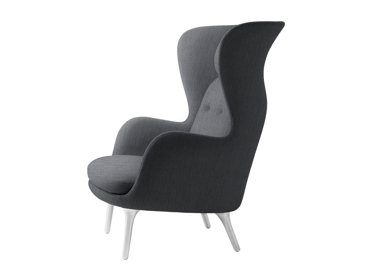 【フリッツ ハンセン/FRITZ HANSEN / GOODS】のRO / ロオチェア ラウンジチェア サテン仕上アルミ製ベース JH1 インテリア・キッズ・メンズ・レディースファッション・服の通販 founy(ファウニー) 　クッション　Cushion, Throw Pillow　グラス　Glass, Eyewear　サテン　Satin, Glossy Fabric　テーブル　Table, Dining Table　ファブリック　Fabric, Textile　フォルム　Silhouette, Form　フォーム　Form　おすすめ　Recommended / Our Picks　ホーム・キャンプ・アウトドア・お取り寄せ　Home Living / Home & Lifestyle / Camping Gear / Outdoor Camping　家具・インテリア　Home Furniture & Interior. Stylish & Functional Living Spaces　チェア・椅子　Seating & Chairs　ラウンジチェア・リクライナー　Lounge Chairs / Recliners　張地:1173 グレー(クリスチャンハウン)|ID: prp329100004968382 ipo3291000000037262983