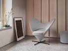 【ヴィトラ/Vitra / GOODS】のHeart Cone Chair / ハート コーン チェア 張地:チェント 15 ソルトペッパー(ファブリック F120)、ベース:30 ベーシックダーク|ID: prp329100004968590 ipo3291000000037263590