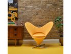 【ヴィトラ/Vitra / GOODS】のHeart Cone Chair / ハート コーン チェア 張地:トナス 52 ダークイエロー(ファブリック F100)、ベース:ステンレススチールブラッシュド|ID: prp329100004968590 ipo3291000000037263591