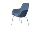 【フリッツ ハンセン/FRITZ HANSEN / GOODS】のLITTLE GIRAFFE / リトルジラフ チェア 4本脚 3201 / 3201R 張地:1151 ライトブルーユニ(クリスチャンハウン)、脚部:クローム仕上|ID: prp329100004968608 ipo3291000000037263690