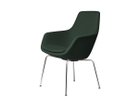 【フリッツ ハンセン/FRITZ HANSEN / GOODS】のLITTLE GIRAFFE / リトルジラフ チェア 4本脚 3201 / 3201R 張地:1160 ダークグリーンユニ(クリスチャンハウン)、脚部:クローム仕上|ID: prp329100004968608 ipo3291000000037263700