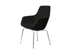 【フリッツ ハンセン/FRITZ HANSEN / GOODS】のLITTLE GIRAFFE / リトルジラフ チェア 4本脚 3201 / 3201R 張地:1175 ブラックユニ(クリスチャンハウン)、脚部:クローム仕上|ID: prp329100004968608 ipo3291000000037263715