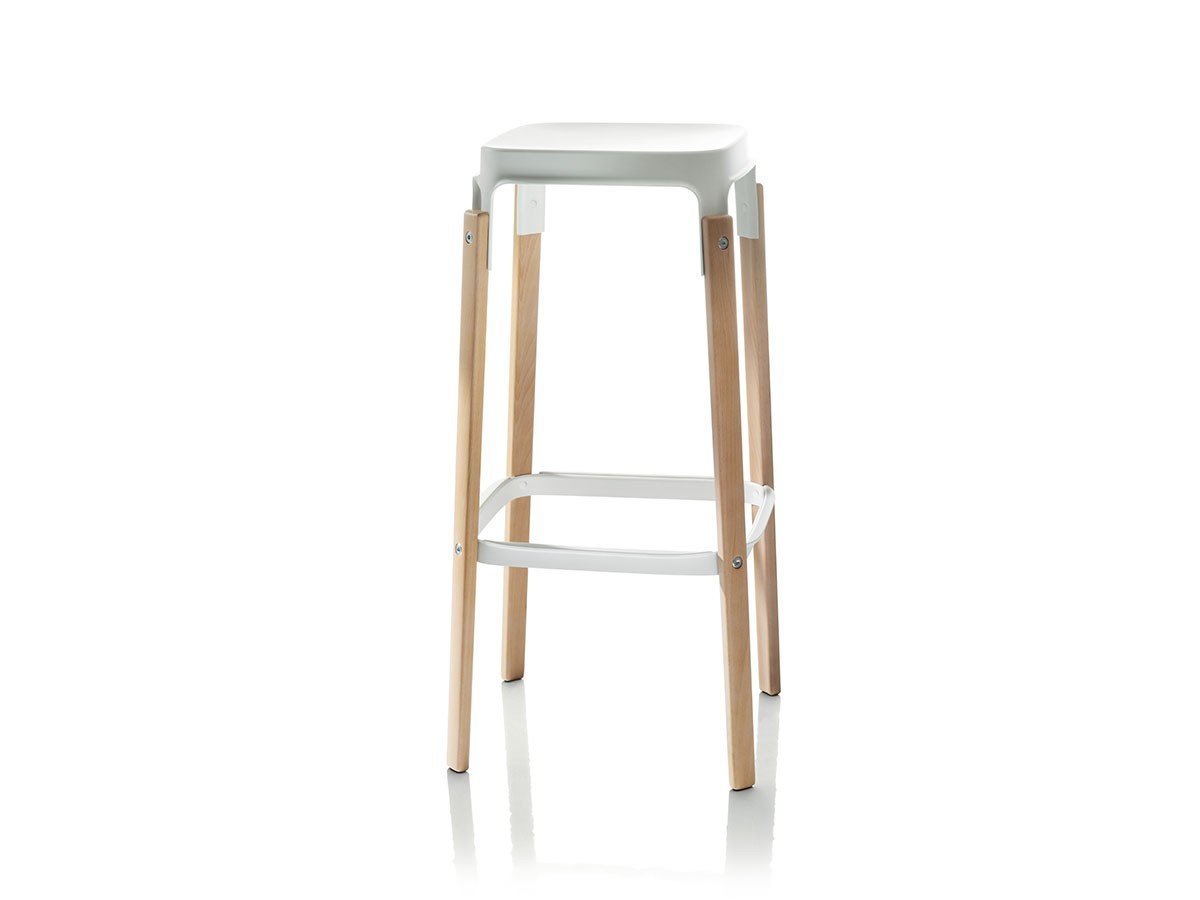 【マジス/MAGIS / GOODS】のSTEELWOOD STOOL / スティールウッド スツール インテリア・キッズ・メンズ・レディースファッション・服の通販 founy(ファウニー) 　送料無料　Free Shipping　ウッド　Wooden Design　ホーム・キャンプ・アウトドア・お取り寄せ　Home Living / Home & Lifestyle / Camping Gear / Outdoor Camping　家具・インテリア　Home Furniture & Interior. Stylish & Functional Living Spaces　チェア・椅子　Seating & Chairs　スツール・バースツール　Stools & Bar Stools　ホーム・キャンプ・アウトドア・お取り寄せ　Home Living / Home & Lifestyle / Camping Gear / Outdoor Camping　家具・インテリア　Home Furniture & Interior. Stylish & Functional Living Spaces　チェア・椅子　Seating & Chairs　カウンターチェア・ハイチェア　Bar Stools / High Stools　ビーチ × ホワイト、サイズ:高さ78cm|ID: prp329100004968684 ipo3291000000037263977