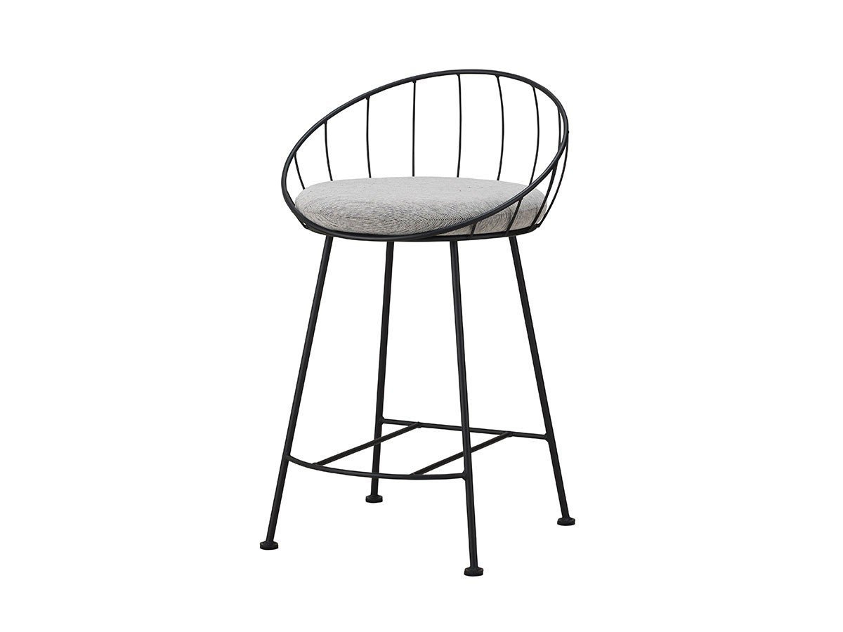 【杉山製作所/Sugiyama Seisakusho / GOODS】のHoop Counter Chair / フープ カウンターチェア 座面高57cm インテリア・キッズ・メンズ・レディースファッション・服の通販 founy(ファウニー) 　送料無料　Free Shipping　クッション　Cushion, Throw Pillow　フォルム　Silhouette, Form　フープ　Hoop, Hoop Earrings　ホーム・キャンプ・アウトドア・お取り寄せ　Home Living / Home & Lifestyle / Camping Gear / Outdoor Camping　家具・インテリア　Home Furniture & Interior. Stylish & Functional Living Spaces　チェア・椅子　Seating & Chairs　カウンターチェア・ハイチェア　Bar Stools / High Stools　張地:モントレー MSGR シルバーグレー(Aランク)、フレームサンドブラック|ID: prp329100004968941 ipo3291000000037264900