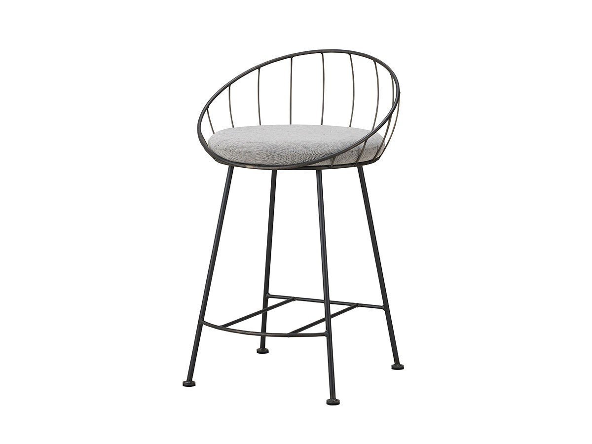 【杉山製作所/Sugiyama Seisakusho / GOODS】のHoop Counter Chair / フープ カウンターチェア 座面高57cm インテリア・キッズ・メンズ・レディースファッション・服の通販 founy(ファウニー) 　送料無料　Free Shipping　クッション　Cushion, Throw Pillow　フォルム　Silhouette, Form　フープ　Hoop, Hoop Earrings　ホーム・キャンプ・アウトドア・お取り寄せ　Home Living / Home & Lifestyle / Camping Gear / Outdoor Camping　家具・インテリア　Home Furniture & Interior. Stylish & Functional Living Spaces　チェア・椅子　Seating & Chairs　カウンターチェア・ハイチェア　Bar Stools / High Stools　張地:モントレー MSGR シルバーグレー(Aランク)、フレームクリア|ID: prp329100004968941 ipo3291000000037264901