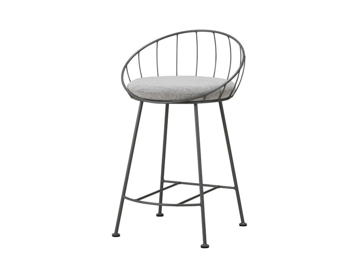 【杉山製作所/Sugiyama Seisakusho / GOODS】のHoop Counter Chair / フープ カウンターチェア 座面高57cm インテリア・キッズ・メンズ・レディースファッション・服の通販 founy(ファウニー) 　送料無料　Free Shipping　クッション　Cushion, Throw Pillow　フォルム　Silhouette, Form　フープ　Hoop, Hoop Earrings　ホーム・キャンプ・アウトドア・お取り寄せ　Home Living / Home & Lifestyle / Camping Gear / Outdoor Camping　家具・インテリア　Home Furniture & Interior. Stylish & Functional Living Spaces　チェア・椅子　Seating & Chairs　カウンターチェア・ハイチェア　Bar Stools / High Stools　張地:モントレー MSGR シルバーグレー(Aランク)、フレームサンドダークグレー|ID: prp329100004968941 ipo3291000000037264904
