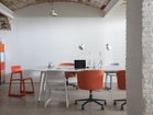【ヴィトラ/Vitra / GOODS】のMikado Armchair / ミカド アームチェア 5スターベース 張地:チェント 05 オレンジ(ファブリック F120)、脚部:ベーシックダーク|ID: prp329100004968960 ipo3291000000037265024
