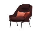 【ヴィトラ/Vitra / GOODS】のSlow Chair / スローチェア(ファブリック) 本体張地:フロッカ 06 ボルドー(ファブリック F80)、脚部:ディープブラックク|ID: prp329100004969013 ipo3291000000037265422