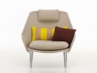 【ヴィトラ/Vitra / GOODS】のSlow Chair / スローチェア(ファブリック) 本体張地:フロッカ 02 ベージュ(ファブリック F80)、脚部:ポリッシュドアルミニウム<&|ID: prp329100004969013 ipo3291000000037265436
