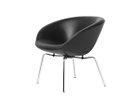 【フリッツ ハンセン/FRITZ HANSEN / GOODS】のPOT / ポットチェア ラウンジチェア 3318 張地:オーラレザー / ブラック(カテゴリー4)、脚部:クローム仕上|ID: prp329100004969036 ipo3291000000037265664