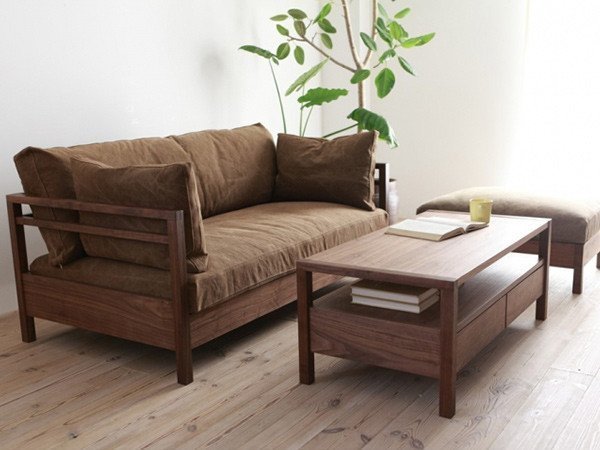 【広松木工/Hiromatsu Furniture / GOODS】のRIPOSO / リポーゾ ソファ 140 インテリア・キッズ・メンズ・レディースファッション・服の通販 founy(ファウニー) 　ヴィンテージ　Vintage Style　クッション　Cushion, Throw Pillow　ファブリック　Fabric, Textile　フレーム　Frame, Outline　ルーズ　Loose, Oversized　ホーム・キャンプ・アウトドア・お取り寄せ　Home Living / Home & Lifestyle / Camping Gear / Outdoor Camping　家具・インテリア　Home Furniture & Interior. Stylish & Functional Living Spaces　その他 インテリア雑貨、家具　Home Decor & Furniture Extras　張地:ブラウン / (ピエトラ)、フレーム:ウォールナット|ID: prp329100004969230 ipo3291000000037267395