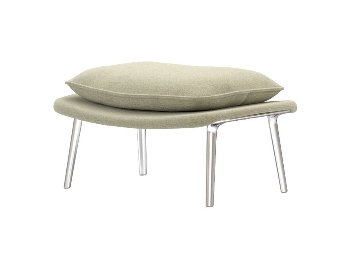 【ヴィトラ/Vitra / GOODS】のSlow Chair Ottoman / スローチェア オットマン(ファブリック) インテリア・キッズ・メンズ・レディースファッション・服の通販 founy(ファウニー) 　送料無料　Free Shipping　クッション　Cushion, Throw Pillow　クラシック　Classic, Timeless Style　ファブリック　Fabric, Textile　フレーム　Frame, Outline　モダン　Modern, Contemporary　ホーム・キャンプ・アウトドア・お取り寄せ　Home Living / Home & Lifestyle / Camping Gear / Outdoor Camping　家具・インテリア　Home Furniture & Interior. Stylish & Functional Living Spaces　チェア・椅子　Seating & Chairs　ローチェア・和風座椅子　Floor & Low Chairs　張地:フロッカ 04 ライトセージ(ファブリック F80)、脚部:ポリッシュドアルミニウム|ID: prp329100004969246 ipo3291000000037267513