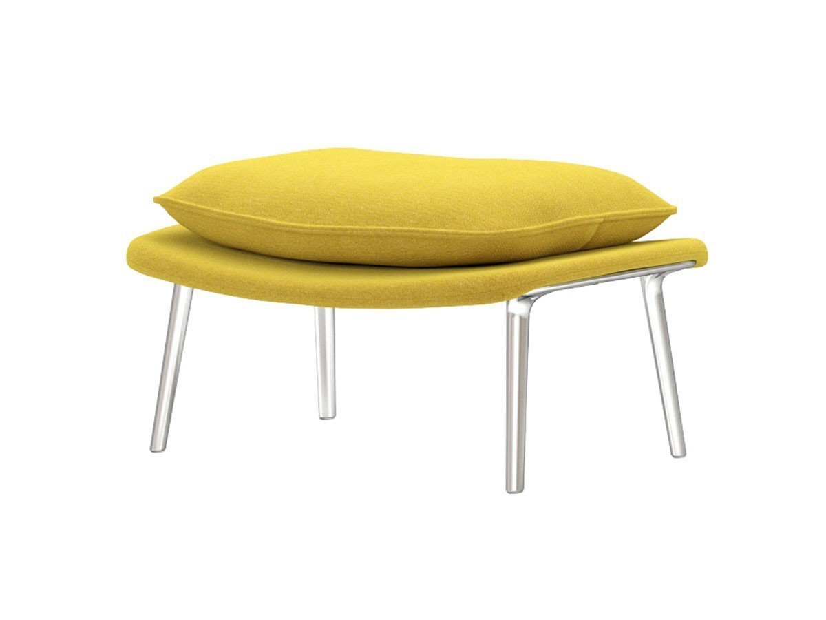 【ヴィトラ/Vitra / GOODS】のSlow Chair Ottoman / スローチェア オットマン(ファブリック) インテリア・キッズ・メンズ・レディースファッション・服の通販 founy(ファウニー) 　送料無料　Free Shipping　クッション　Cushion, Throw Pillow　クラシック　Classic, Timeless Style　ファブリック　Fabric, Textile　フレーム　Frame, Outline　モダン　Modern, Contemporary　ホーム・キャンプ・アウトドア・お取り寄せ　Home Living / Home & Lifestyle / Camping Gear / Outdoor Camping　家具・インテリア　Home Furniture & Interior. Stylish & Functional Living Spaces　チェア・椅子　Seating & Chairs　ローチェア・和風座椅子　Floor & Low Chairs　張地:フロッカ 05 キャノーラ(ファブリック F80)、脚部:ポリッシュドアルミニウム|ID: prp329100004969246 ipo3291000000037267514