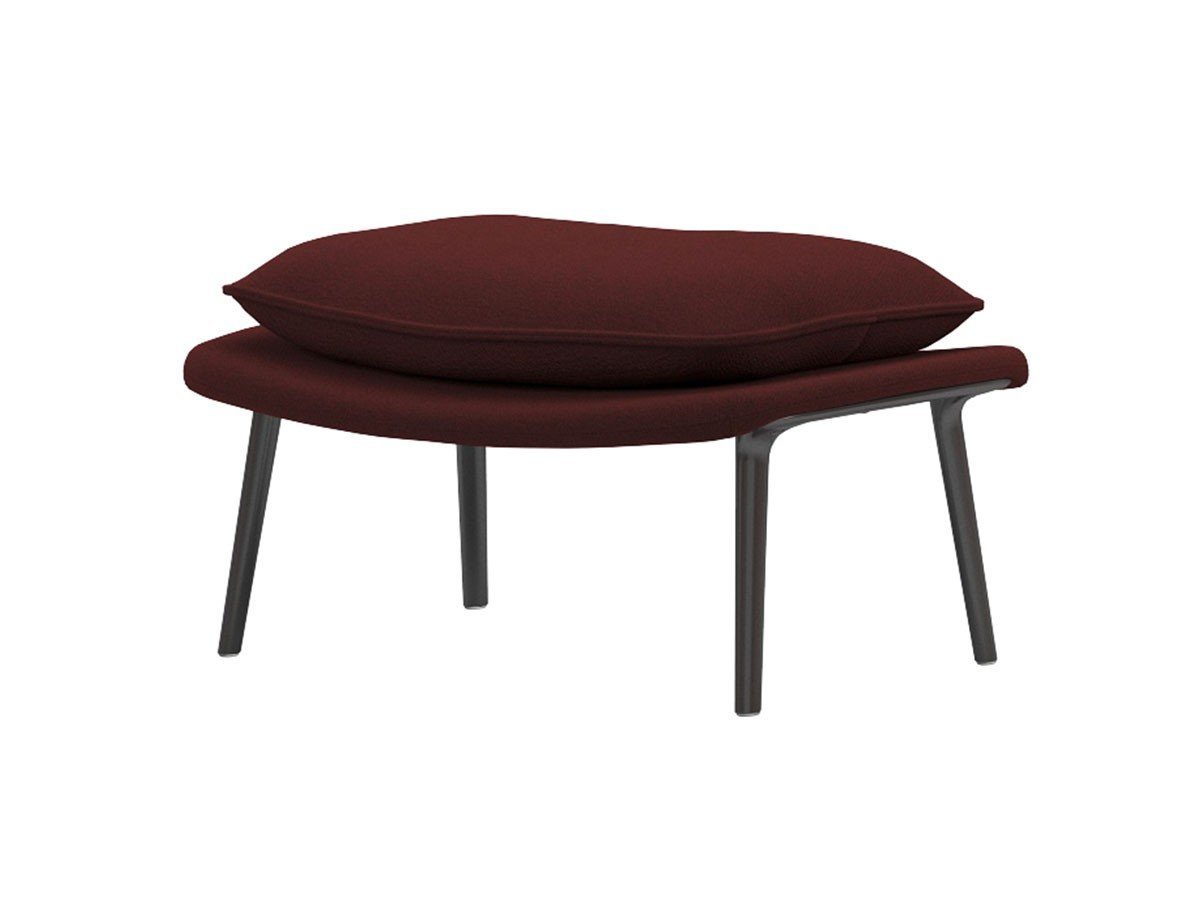 【ヴィトラ/Vitra / GOODS】のSlow Chair Ottoman / スローチェア オットマン(ファブリック) インテリア・キッズ・メンズ・レディースファッション・服の通販 founy(ファウニー) 　送料無料　Free Shipping　クッション　Cushion, Throw Pillow　クラシック　Classic, Timeless Style　ファブリック　Fabric, Textile　フレーム　Frame, Outline　モダン　Modern, Contemporary　ホーム・キャンプ・アウトドア・お取り寄せ　Home Living / Home & Lifestyle / Camping Gear / Outdoor Camping　家具・インテリア　Home Furniture & Interior. Stylish & Functional Living Spaces　チェア・椅子　Seating & Chairs　ローチェア・和風座椅子　Floor & Low Chairs　張地:フロッカ 06 ボルドー(ファブリック F80)、脚部:ディープブラック|ID: prp329100004969246 ipo3291000000037267515