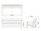 【フライミー ヴェール/FLYMEe vert / GOODS】のSOFA / ソファ #117238 「3人掛け」寸法図|ID: prp329100004969344 ipo3291000000037268158