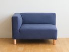 【フライミー ヴェール/FLYMEe vert / GOODS】のCOCCO ONE ARM SOFA / コッコ ワンアームソファ 105 ハイタイプ 大人の最旬トレンドファッション＆コーディネート founy(ファウニー) コンパクト Compact, Small Size セパレート Separate, Two-Piece ホーム・キャンプ・アウトドア・お取り寄せ Home Living / Home & Lifestyle / Camping Gear / Outdoor Camping 家具・インテリア Home Furniture & Interior. Stylish & Functional Living Spaces ソファー Couches & Sofas thumbnail 張地:ラムース ディープブルー(ランク4)、脚部:チェリー、アーム位置:右アーム|ID: prp329100004969455 ipo3291000000037268941