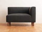 【フライミー ヴェール/FLYMEe vert / GOODS】のCOCCO ONE ARM SOFA / コッコ ワンアームソファ 105 ハイタイプ 大人の最旬トレンドファッション＆コーディネート founy(ファウニー) コンパクト Compact, Small Size セパレート Separate, Two-Piece ホーム・キャンプ・アウトドア・お取り寄せ Home Living / Home & Lifestyle / Camping Gear / Outdoor Camping 家具・インテリア Home Furniture & Interior. Stylish & Functional Living Spaces ソファー Couches & Sofas thumbnail 張地:ラムース チャコール(ランク4)、脚部:ウォールナット、アーム位置:左アーム|ID: prp329100004969455 ipo3291000000037268943