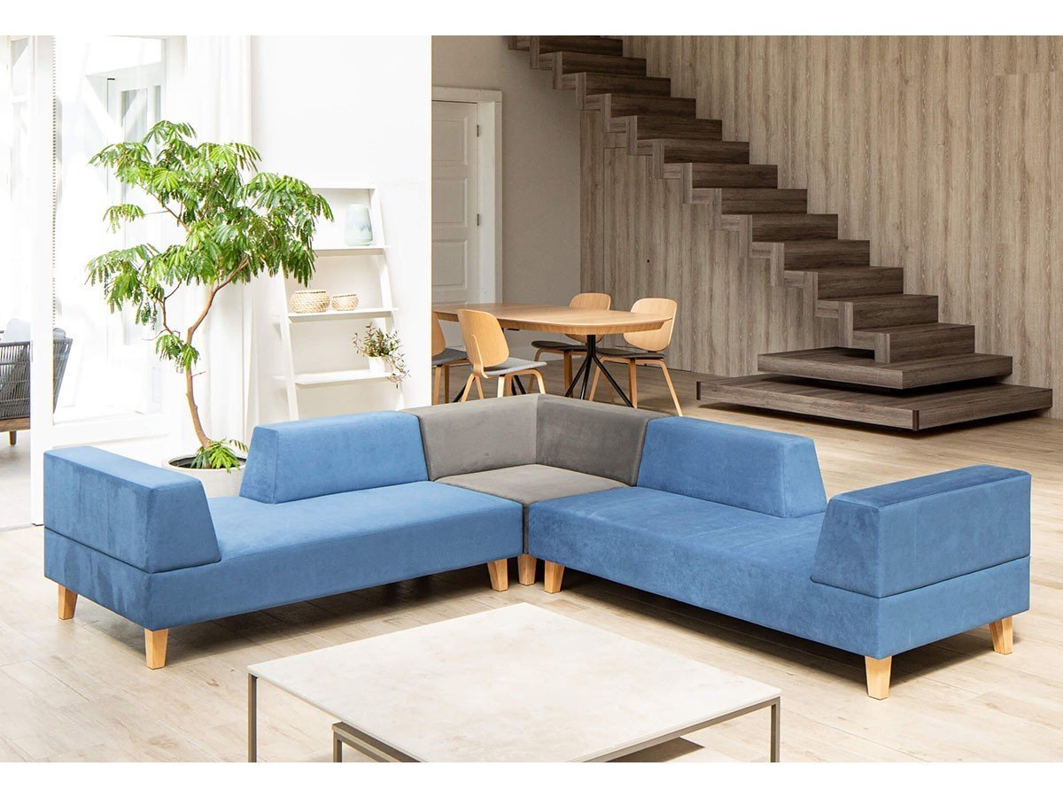 【フランネルソファ/FLANNEL SOFA / GOODS】のPIVO ONE ARM SOFA / ピヴォ 2人掛け片肘ソファ インテリア・キッズ・メンズ・レディースファッション・服の通販 founy(ファウニー) 　クッション　Cushion, Throw Pillow　ホーム・キャンプ・アウトドア・お取り寄せ　Home Living / Home & Lifestyle / Camping Gear / Outdoor Camping　家具・インテリア　Home Furniture & Interior. Stylish & Functional Living Spaces　ソファー　Couches & Sofas　本商品2台と同シリーズの「1人掛けコーナーソファ」を組み合わせたイメージ|ID: prp329100004969462 ipo3291000000037268994