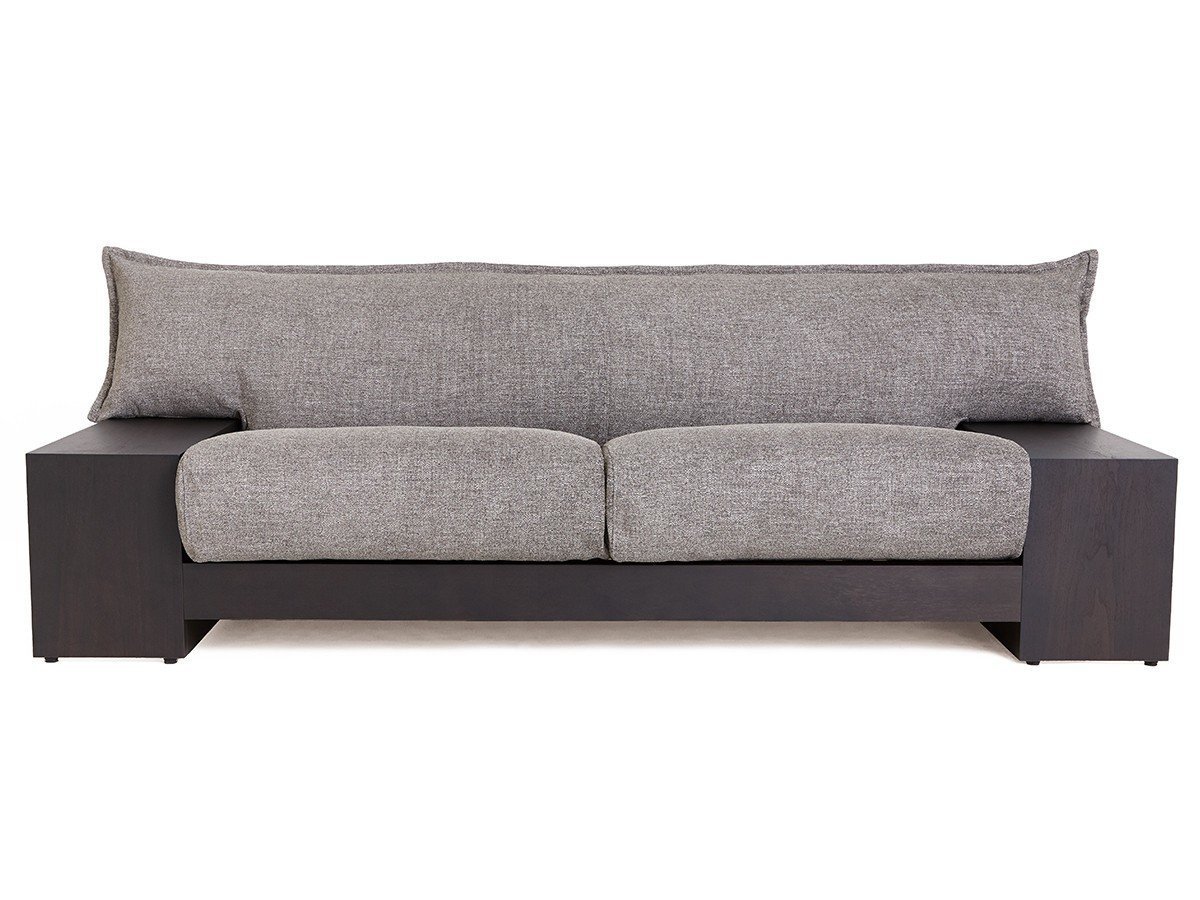 【ロックストーン/ROCKSTONE / GOODS】のKIZA 2seater sofa / キザ 2シーターソファ PM091 インテリア・キッズ・メンズ・レディースファッション・服の通販 founy(ファニー) 　クッション　Cushion, Throw Pillow　ホーム・キャンプ・アウトドア・お取り寄せ　Home Living / Home & Lifestyle / Camping Gear / Outdoor Camping　家具・インテリア　Home Furniture & Interior. Stylish & Functional Living Spaces　ソファー　Couches & Sofas　張地:アマラル AC ウォームグレー(Dランク)、フレーム:ウォールナット材(ブラック色)|ID: prp329100004969528 ipo3291000000037269457