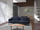 【フランネルソファ/FLANNEL SOFA / GOODS】のLENIS 2.5P SOFA / レニス 2.5人掛けソファ 大人の最旬トレンドファッション＆コーディネート founy(ファウニー) クッション Cushion, Throw Pillow シンプル Simple, Minimal スタンダード Standard, Basic パイピング Piping, Trim Design フォルム Silhouette, Form ポケット Pocket, Pocket Detail モダン Modern, Contemporary リラックス Relax, Relaxed Fit ホーム・キャンプ・アウトドア・お取り寄せ Home Living / Home & Lifestyle / Camping Gear / Outdoor Camping 家具・インテリア Home Furniture & Interior. Stylish & Functional Living Spaces ソファー Couches & Sofas thumbnail 参考イメージ(張地:GXシリーズ ネイビー / グループ4、脚部ブラック焼付塗装)|ID: prp329100004969602 ipo3291000000037269953
