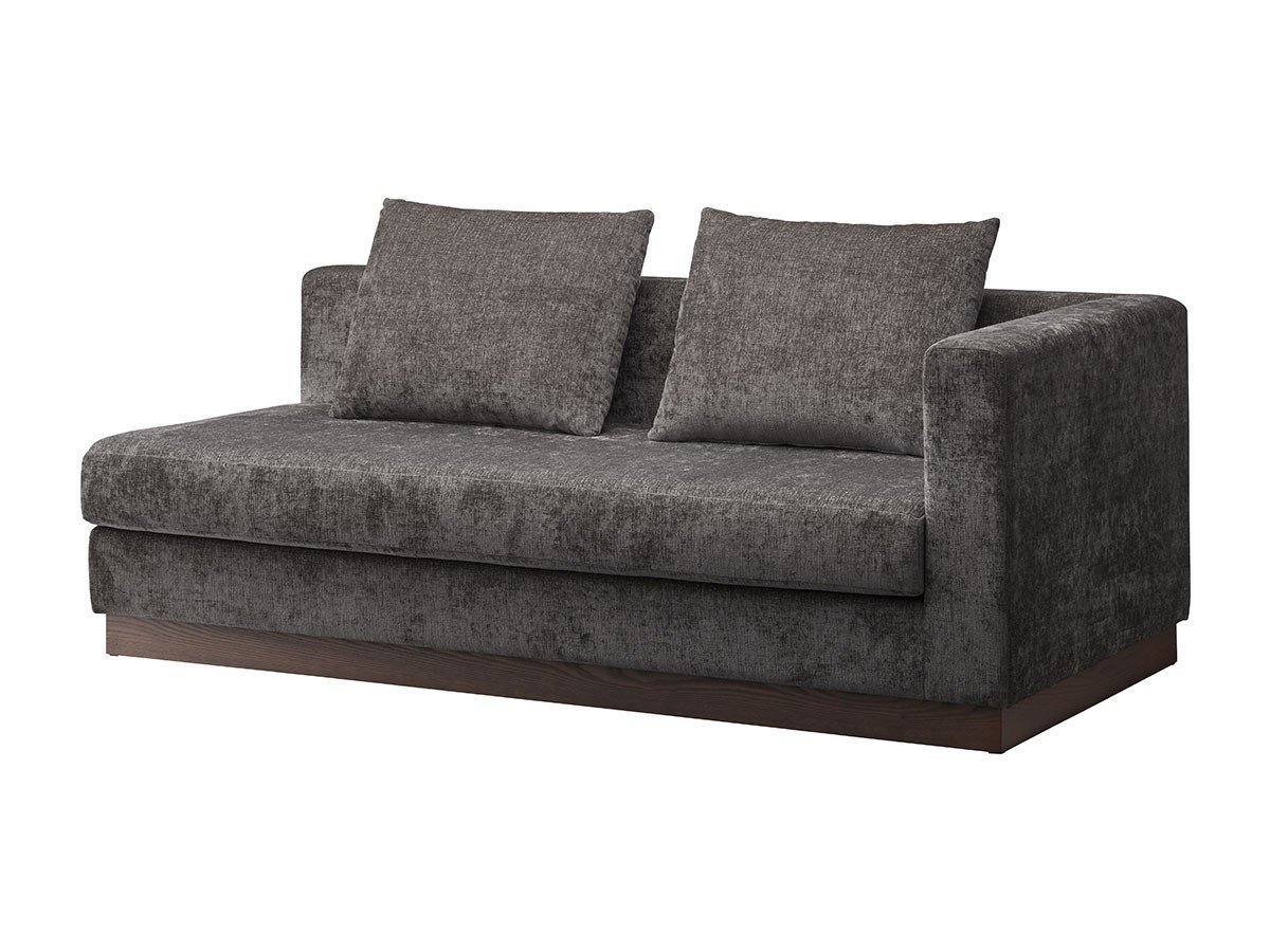【フライミー ノワール/FLYMEe Noir / GOODS】の2P SOFA / 2人掛け片肘ソファ n5957(左アーム) インテリア・キッズ・メンズ・レディースファッション・服の通販 founy(ファウニー) 　クッション　Cushion, Throw Pillow　シンプル　Simple, Minimal　トレンド　Trend, Trending Now　フォルム　Silhouette, Form　ホーム・キャンプ・アウトドア・お取り寄せ　Home Living / Home & Lifestyle / Camping Gear / Outdoor Camping　家具・インテリア　Home Furniture & Interior. Stylish & Functional Living Spaces　ソファー　Couches & Sofas　張地:グリード ナツメグ(Dランク)、脚部ウォルナット、セット内容:ソファ + 背クッション2点|ID: prp329100004969682 ipo3291000000037270433