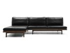 【マスターウォール/MASTERWAL / GOODS】のPORO SOFA / ポロ ソファ アームレスカウチ 大人の最旬トレンドファッション＆コーディネート founy(ファウニー) クッション Cushion, Throw Pillow スタイリッシュ Stylish, Fashionable スマート Smart, Elegant ファブリック Fabric, Textile フォルム Silhouette, Form フレーム Frame, Outline ホーム・キャンプ・アウトドア・お取り寄せ Home Living / Home & Lifestyle / Camping Gear / Outdoor Camping 家具・インテリア Home Furniture & Interior. Stylish & Functional Living Spaces ソファー Couches & Sofas thumbnail 張地:パティーナ ブラック(レザー8)、ウッド:ウォールナット、幅:90cm|ID: prp329100004969707 ipo3291000000037270554