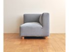 【フライミー ヴェール/FLYMEe vert / GOODS】のCOCCO ONE ARM SOFA / コッコ ワンアームソファ 140 ロータイプ 張地:リベルノ グレー(ランク1)、アーム位置:右アーム、脚部:チェリー|ID: prp329100004969763 ipo3291000000037270901