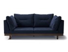 【マスターウォール/MASTERWAL / GOODS】のDANISH GRANDE SOFA / デニッシュ グランデ ソファ ダブルアーム 2シーター195 大人の最旬トレンドファッション＆コーディネート founy(ファウニー) クッション Cushion, Throw Pillow ダブル Double, Double-Breasted フェザー Feather, Feather Detail ホーム・キャンプ・アウトドア・お取り寄せ Home Living / Home & Lifestyle / Camping Gear / Outdoor Camping 家具・インテリア Home Furniture & Interior. Stylish & Functional Living Spaces ソファー Couches & Sofas thumbnail 張地:ペロンダ ネイビー(ファブリック3)、フレーム:ウォールナット|ID: prp329100004970059 ipo3291000000037272605