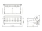 【フライミー ヴェール/FLYMEe vert / GOODS】のSOFA / ソファ #117255 大人の最旬トレンドファッション＆コーディネート founy(ファウニー) クッション Cushion, Throw Pillow ホーム・キャンプ・アウトドア・お取り寄せ Home Living / Home & Lifestyle / Camping Gear / Outdoor Camping 家具・インテリア Home Furniture & Interior. Stylish & Functional Living Spaces ソファー Couches & Sofas thumbnail 「2人掛け」寸法図|ID: prp329100004970075 ipo3291000000037272744