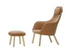 【ヴィトラ/Vitra / GOODS】のHAL Lounge Ottoman / ハル ラウンジオットマン 張地:プレミアムレザー 97 コニャック(レザー L40)、脚部:ナチュラルオーク|ID: prp329100004970120 ipo3291000000037272989