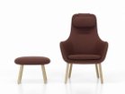 【ヴィトラ/Vitra / GOODS】のHAL Lounge Ottoman / ハル ラウンジオットマン 張地:コジー 2 19 チェストナット(ファブリック F80)、脚部:ナチュラルオーク|ID: prp329100004970120 ipo3291000000037272992