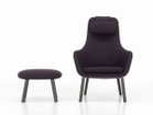 【ヴィトラ/Vitra / GOODS】のHAL Lounge Ottoman / ハル ラウンジオットマン 張地:クレド 17 ブラック / オーバジーン(ファブリック F120)、脚部:ダークオーク|ID: prp329100004970120 ipo3291000000037272996