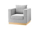 【フライミー ノワール/FLYMEe Noir / GOODS】の1P SOFA / 1人掛けソファ n5955 張地:パッサン ホワイト(Bランク)、脚部ナチュラル、セット内容:ソファ + 背クッション1点|ID: prp329100004970192 ipo3291000000037273415