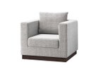 【フライミー ノワール/FLYMEe Noir / GOODS】の1P SOFA / 1人掛けソファ n5955 張地:パッサン ホワイト(Bランク)、脚部ウォルナット、セット内容:ソファ + 背クッション1点|ID: prp329100004970192 ipo3291000000037273417