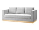 【フライミー ノワール/FLYMEe Noir / GOODS】の3P SOFA / 3人掛けソファ n5959 張地:パッサン ホワイト(Bランク)、脚部ナチュラル、セット内容:ソファ + 背クッション3点|ID: prp329100004970194 ipo3291000000037273424