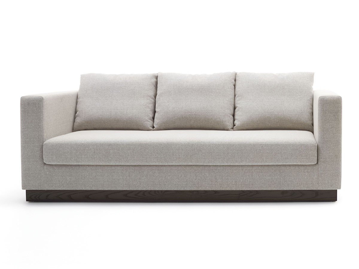 【フライミー ノワール/FLYMEe Noir / GOODS】の3P SOFA / 3人掛けソファ n5959 インテリア・キッズ・メンズ・レディースファッション・服の通販 founy(ファウニー) 　クッション　Cushion, Throw Pillow　シンプル　Simple, Minimal　トレンド　Trend, Trending Now　フォルム　Silhouette, Form　ホーム・キャンプ・アウトドア・お取り寄せ　Home Living / Home & Lifestyle / Camping Gear / Outdoor Camping　家具・インテリア　Home Furniture & Interior. Stylish & Functional Living Spaces　ソファー　Couches & Sofas　張地:パッサン ホワイト(Bランク)、脚部ダークブラウン、セット内容:ソファ + 背クッション3点|ID: prp329100004970194 ipo3291000000037273427