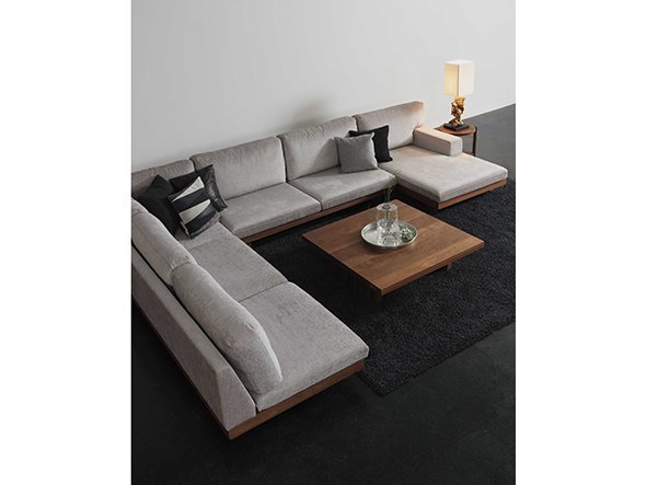 【マスターウォール/MASTERWAL / GOODS】のDANISH SOFA / デニッシュ ソファ コーナー9090 インテリア・キッズ・メンズ・レディースファッション・服の通販 founy(ファウニー) 　クッション　Cushion, Throw Pillow　ホーム・キャンプ・アウトドア・お取り寄せ　Home Living / Home & Lifestyle / Camping Gear / Outdoor Camping　家具・インテリア　Home Furniture & Interior. Stylish & Functional Living Spaces　ソファー　Couches & Sofas　張地:ADN 51シルバー(ファブリック3)、フレーム:ウォールナット|ID: prp329100004970240 ipo3291000000037273713