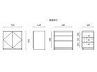 【マスターウォール/MASTERWAL / GOODS】のNOTE SYSTEM BOARD / ノート システムボード 高さ72cm ドロワーズ45 + キャビネット70 寸法図(キャビネット)|ID: prp329100004970301 ipo3291000000037274202
