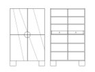 【マツオカ/MATSUOKA / GOODS】のNOCTURNE CABINET / ノクターン キャビネット 扉内には引出し2杯、可動棚板8枚が設けられています。|ID: prp329100004970303 ipo3291000000037274224