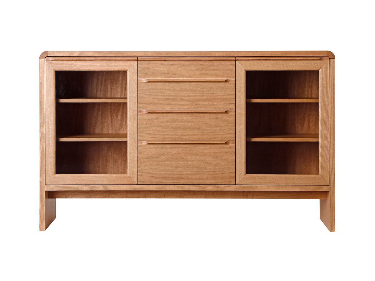 【日進木工/NISSHIN MOKKOU / GOODS】のGROW Sideboard / グロウ サイドボード ガラス扉 インテリア・キッズ・メンズ・レディースファッション・服の通販 founy(ファウニー) 　ガラス　Glass, Glassware　ステーショナリー　Stationery, Office Supplies　フォルム　Silhouette, Form　エレガント 上品　Elegant　ホーム・キャンプ・アウトドア・お取り寄せ　Home Living / Home & Lifestyle / Camping Gear / Outdoor Camping　家具・インテリア　Home Furniture & Interior. Stylish & Functional Living Spaces　収納家具・キャビネット　Storage Furniture　サイドボード・リビング収納　Cabinet / Storage Cabinet　ウッド:オーク ONR(ウレタン塗装)、サイズ:幅135cm|ID: prp329100004970311 ipo3291000000037274319