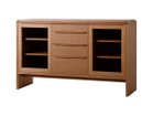 【日進木工/NISSHIN MOKKOU / GOODS】のGROW Sideboard / グロウ サイドボード ガラス扉 大人の最旬トレンドファッション＆コーディネート founy(ファウニー) ガラス Glass, Glassware ステーショナリー Stationery, Office Supplies フォルム Silhouette, Form エレガント 上品 Elegant ホーム・キャンプ・アウトドア・お取り寄せ Home Living / Home & Lifestyle / Camping Gear / Outdoor Camping 家具・インテリア Home Furniture & Interior. Stylish & Functional Living Spaces 収納家具・キャビネット Storage Furniture サイドボード・リビング収納 Cabinet / Storage Cabinet thumbnail ウッド:オーク TER(ウレタン塗装)、サイズ:幅135cm|ID: prp329100004970311 ipo3291000000037274320