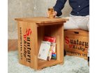 【サントリー樽ものがたり/Suntory Taru / GOODS】のBox Chair / 箱椅子(蝶番なし) 天板を外して横に立てた箱の上にのせればサイドテーブル代わりになります。|ID: prp329100004970338 ipo3291000000037274480