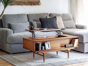 【サンダーデザイン/XANDER DESIGNS / GOODS】のJULIE LIFT TOP CENTER TABLE / ジュリー リフトトップ センターテーブル 大人の最旬トレンドファッション＆コーディネート founy(ファウニー) ウッド Wooden Design ヴィンテージ Vintage Style コレクション Collection, Seasonal Line センター Center, Center Line テーブル Table, Dining Table フォルム Silhouette, Form ラバー Rubber, Rubber Sole 送料無料 Free Shipping ホーム・キャンプ・アウトドア・お取り寄せ Home Living / Home & Lifestyle / Camping Gear / Outdoor Camping 家具・インテリア Home Furniture & Interior. Stylish & Functional Living Spaces テーブル Dining, Coffee & Side Tables ローテーブル・センターテーブル Coffee & Center Tables |ID:prp329100004970431